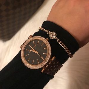 Gold crystal ball bracelet